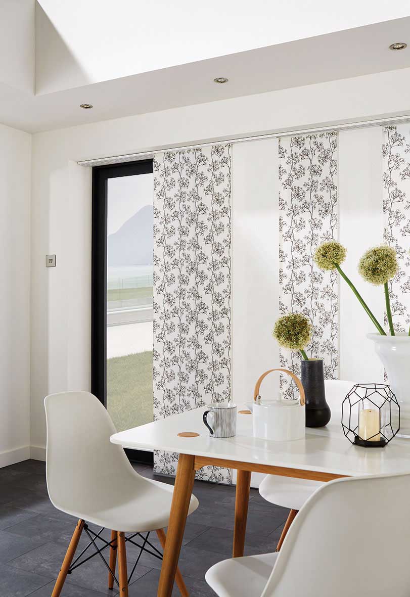 Designer Fabric Ayana Black Sliding Panel Blind 